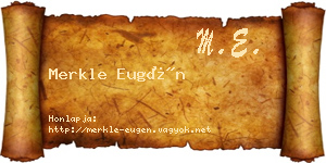 Merkle Eugén névjegykártya